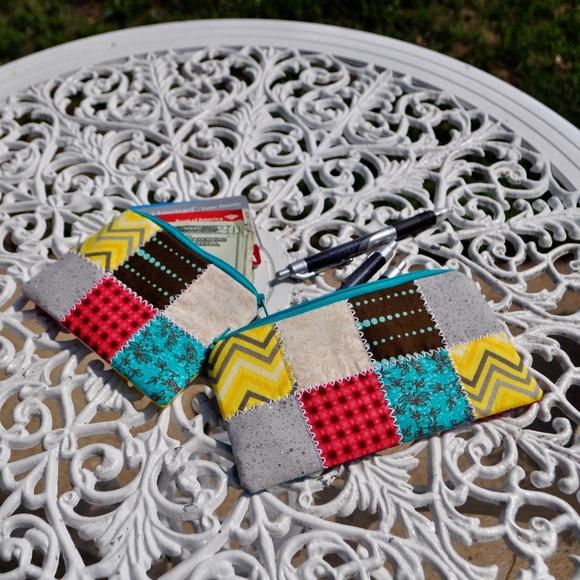 Simply Quilted Handbags - Handmade Quilted Wallet/Pouch Combo